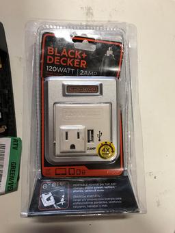 Professional Sleeved Receiver Lock; 120 Power Inverter; Zircon StudSensor HD70 Stud Finder. $98 MSRP