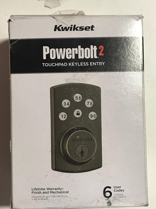 Kwikset 907 Powerbolt Electronic Deadbolt featuring SmartKey in Venetian Bronze. $185 MSRP