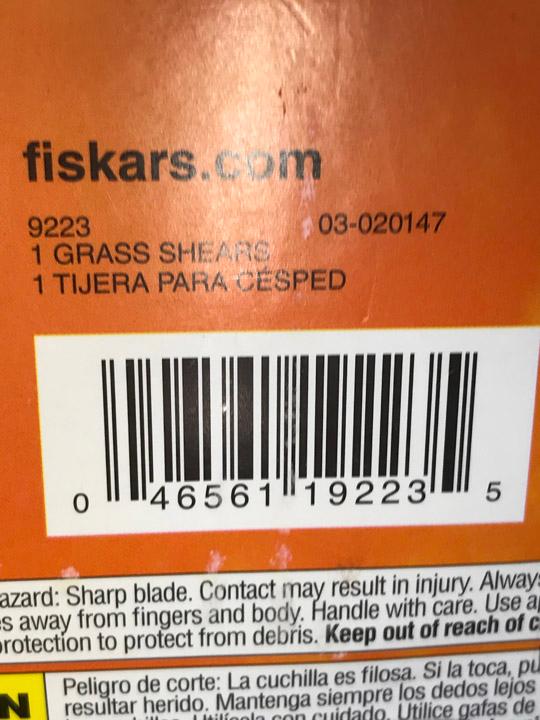 Fiskars 9223 Forged Grass Shears ; Fiskars 5 in. Steel Loop-Handled Grass Shears. $61 MSRP