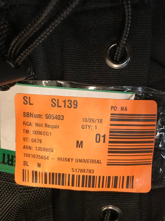 Husky Universal Sliding Rig Support;  Padded Shoulder Strap. $46 MSRP