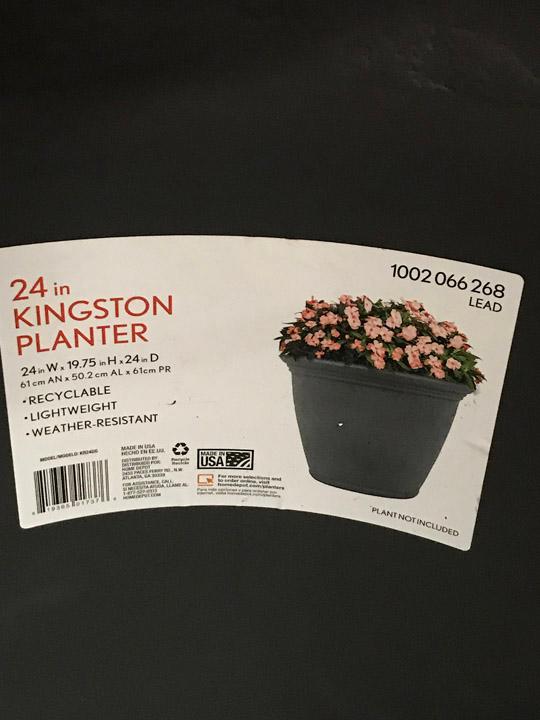 Garden by Artech KR24ABG-ERSC24 24 in. Resin Barcelona Planter - Antique Bronze. $81 MSRP