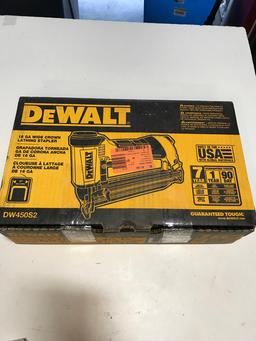 DEWALT 16-Gauge Pneumatic 1 in. Wide Crown Lathing Stapler. $401 MSRP