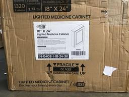 GetInLight LED Wall Mounted Lighted Bathroom Medicine Cabinet, Touch Sensor Dimming Switch