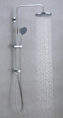 Duttao DS-8599-CP Contemporary Shower System with 8'' Shower Head, 5-Function Hand held Shower