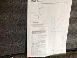 Duttao DS-8599-CP Contemporary Shower System with 8'' Shower Head, 5-Function Hand held Shower