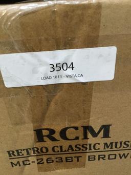 Rcm Nostalgic Wooden 7in1 Wireless Vinyl Record Player Music System with Built-in Stereo$139.99 MSRP