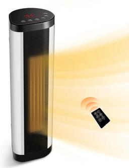 KopBeau Space Heater, 1500W Ceramic Tower Heaters Indoor Portable with Remote - $75.99 MSRP