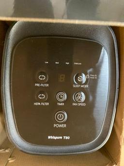 Whirlpool Whispure WPT80B, True HEPA Purifier, Activated Carbon Advanced Anti-Bacteria, Ideal for Al