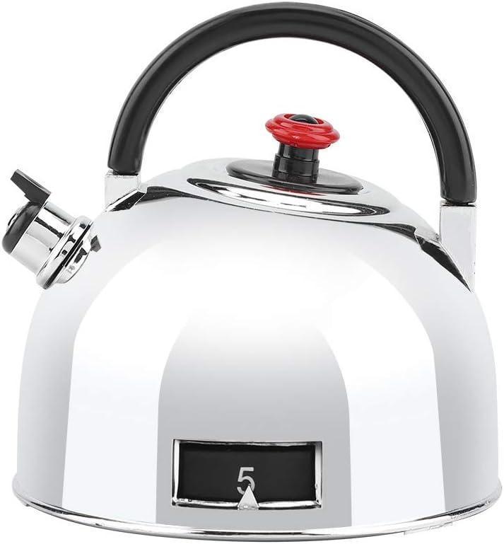 Stronerliou Shaped Teapot 60 Minutes Stainless Steel Kitchen Timer Mechanical Timer