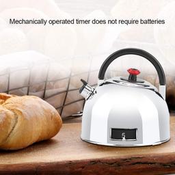 Stronerliou Shaped Teapot 60 Minutes Stainless Steel Kitchen Timer Mechanical Timer