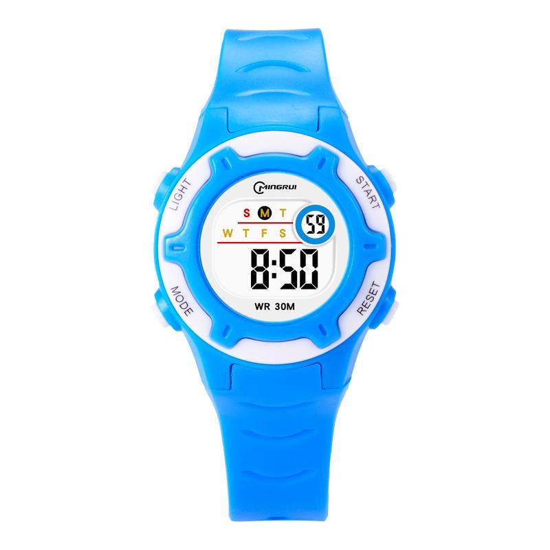 MINGRUI 8203L Led Digital Watch for Kids, Blue