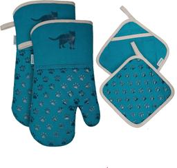 KOOKIM Cat Oven Gloves and Pot Holders - 4PCS