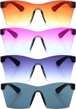 Weewooday 4 Pairs Oversized Square Sunglasses