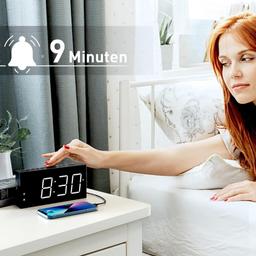 Mesqool LED Digital Alarm Clock Loud, White LED