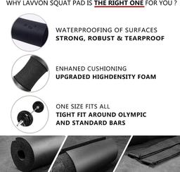 Zoomster Barbell Squat Pad Set with 2 Velcro