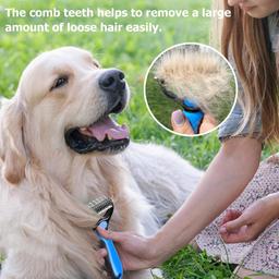 Nepfaivy Undercoat Brush Dematting Comb for Dogs