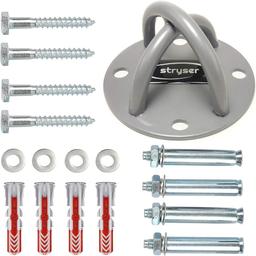 STRYSER Wall Ceiling Mount in X (Silver 4 Holes)