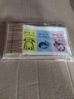 Wooden Clothespins with Envelopes for Decorations
