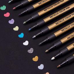 Anyuke Metallic Marker Pen Set, 10 x Colours