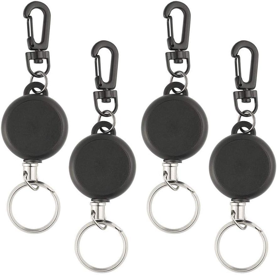 TUPARKA 4Pcs Retractable Key Chain Heavy Duty