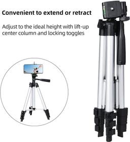 Vicloon Tripod Tripod, Telescopic Mobile Phone Tripod with Carry Bag, Mobile Phone Holder