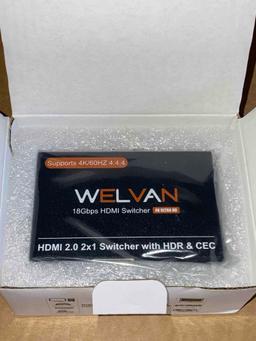 WELVAN 2x1 4K HDMI Switch HDMI 2.0 Switcher
