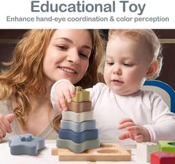 TYRY.HU Baby Toy Blocks Soft Building Blocks for Toddlers, Soft Building Blocks Teether Toy