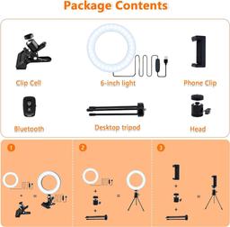 Xruison 3 Modes 10 Brightness 6" Selfie RingLight