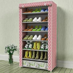 IBEQUEM 7 Tier Shoe Rack with Non-Woven Fabric