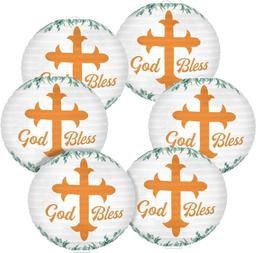 6 Pieces Baptism Decorations Paper Lantern
