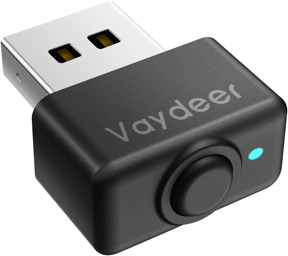 Vaydeer Mini Mouse Jiggler USB Mouse Mover, Black