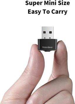 Vaydeer Mini Mouse Jiggler USB Mouse Mover, Black
