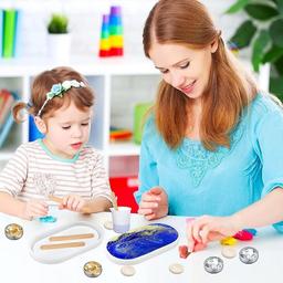Sinzau Silicone Mould Casting Moulds, 2 Pieces, DIY Resin Coaster Moulds for Making Coasters