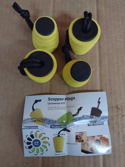 ILOKNZI Kayak Scupper Plugs Bung Kit Yellow 4 Pcs