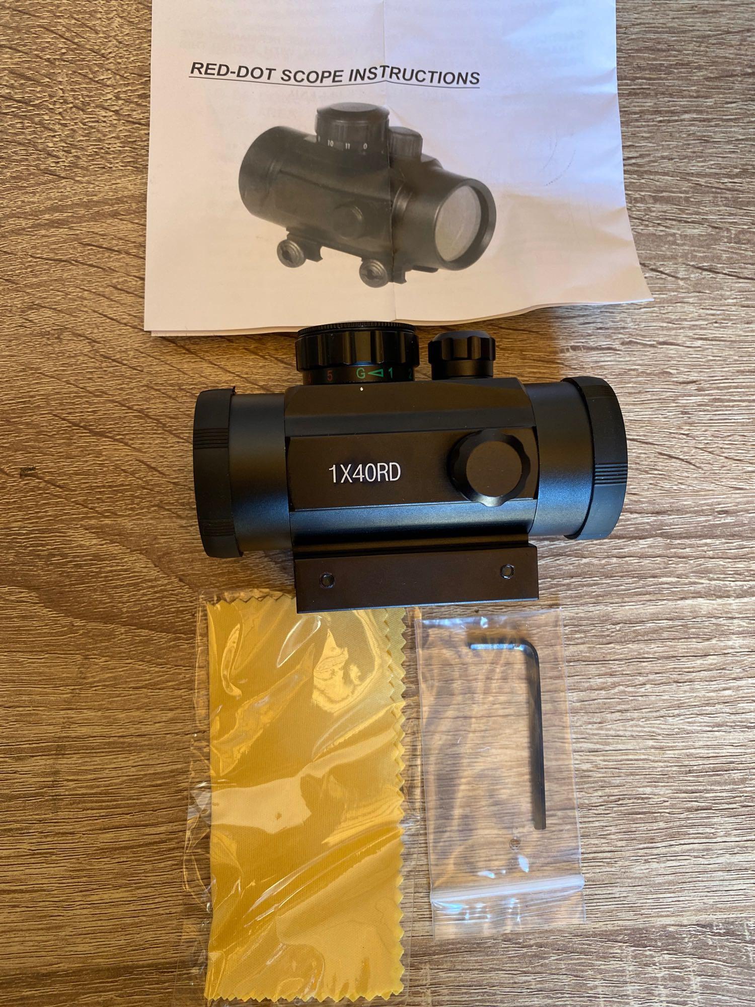 1x40RD The Red Dot Sight...Red Rifle Sight Scope, $59.99 MSRP (BRAND NEW)