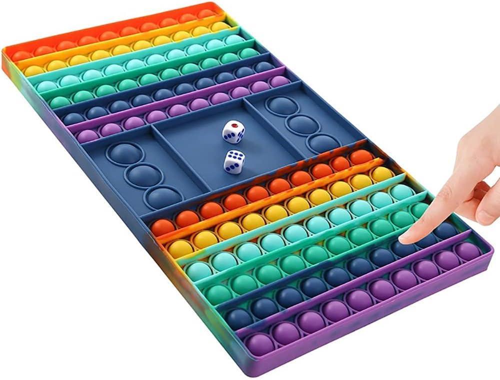 XXL POP GAME Fidget Toy, Rainbow Chessboard Toys