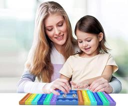 XXL POP GAME Fidget Toy, Rainbow Chessboard Toys