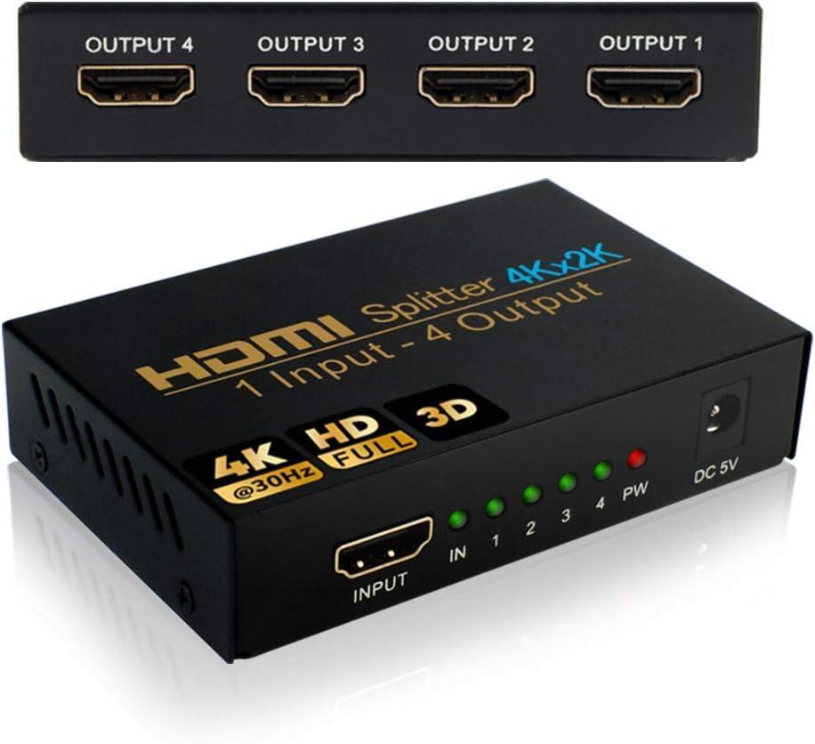 NIERBO HDMI Splitter 1 in 4 Out HDMI Verteiler