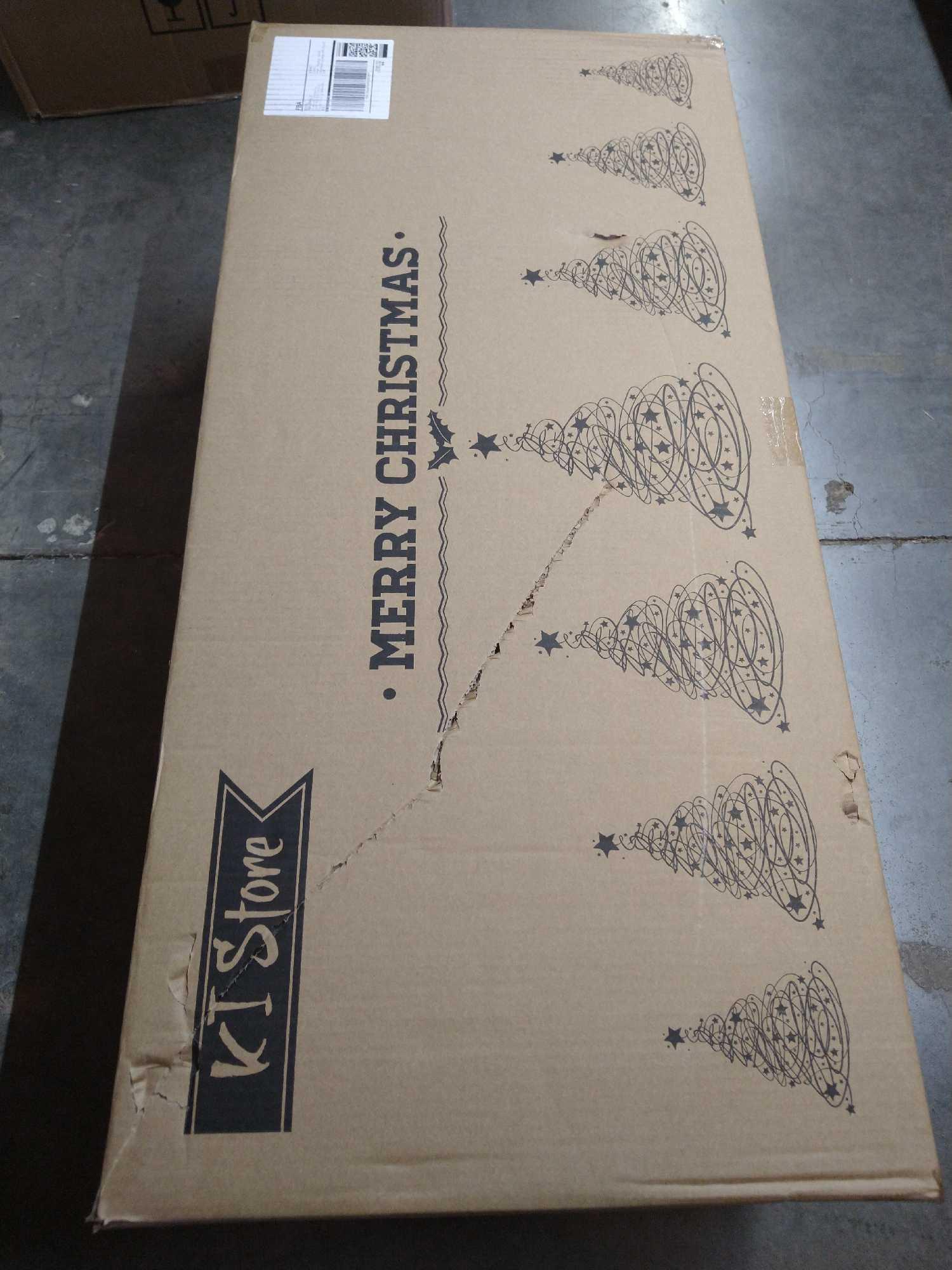 KI Store 7ft Christmas Tree with Decorations and Lights Remote and Timer, $79.99 MSRP