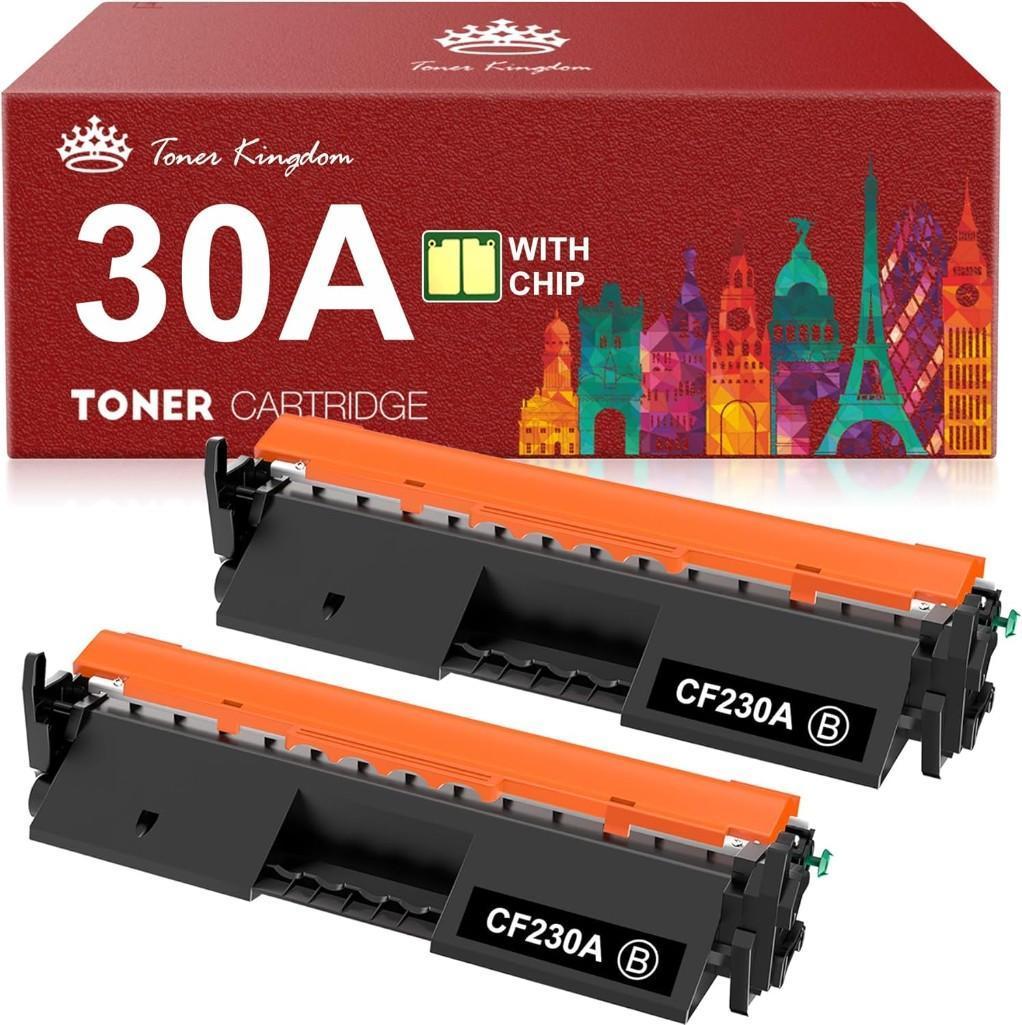 Toner Kingdom 30A CF230A Toner Cartridge Black Replacement for HP, $46.99 MSRP