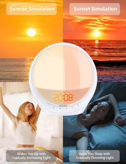 NexiGo Smart Sunrise Alarm Clock for Kids, Bedrooms, Wake Up Light with Sunrise, $49.99 MSRP