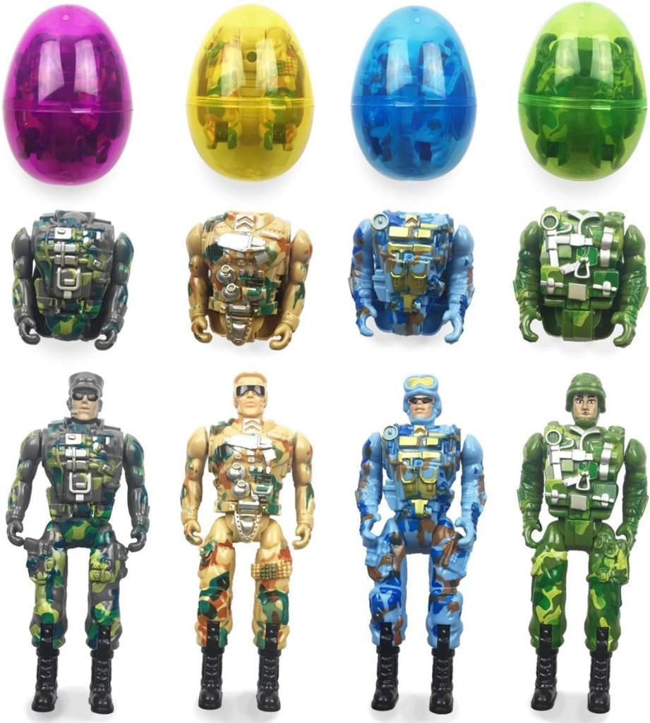 4 Pack Jumbo Soldier Deformation Easter Eggs with Toys, $14.99 MSRP
