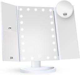 KOOLORBS Makeup 21 Led Vanity Mirror with Lights, 1x 2x 3x Magnification, $39.99 MSRP