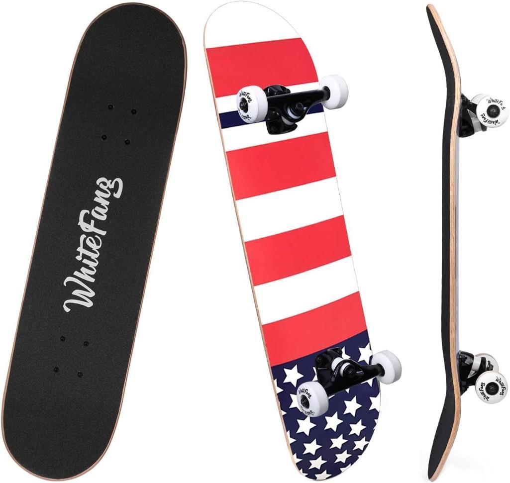 WhiteFang Skateboards for Beginners, Complete Skateboard, $49.99 MSRP