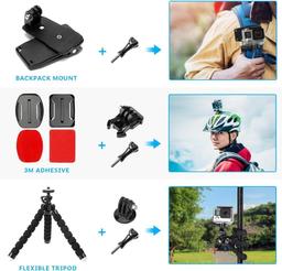 Luxebell Accessories Kit for AKASO EK5000 EK7000 4K WiFi Action Camera GoPro, $29.99 MSRP