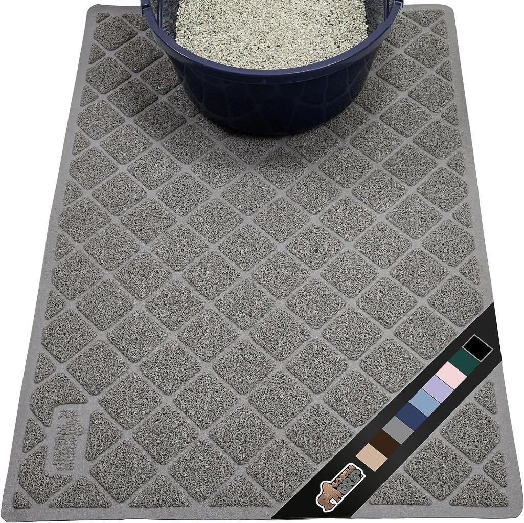 The Original Gorilla Grip 100% Waterproof Cat Litter Box Trapping Mat 35x23, $29.99 MSRP