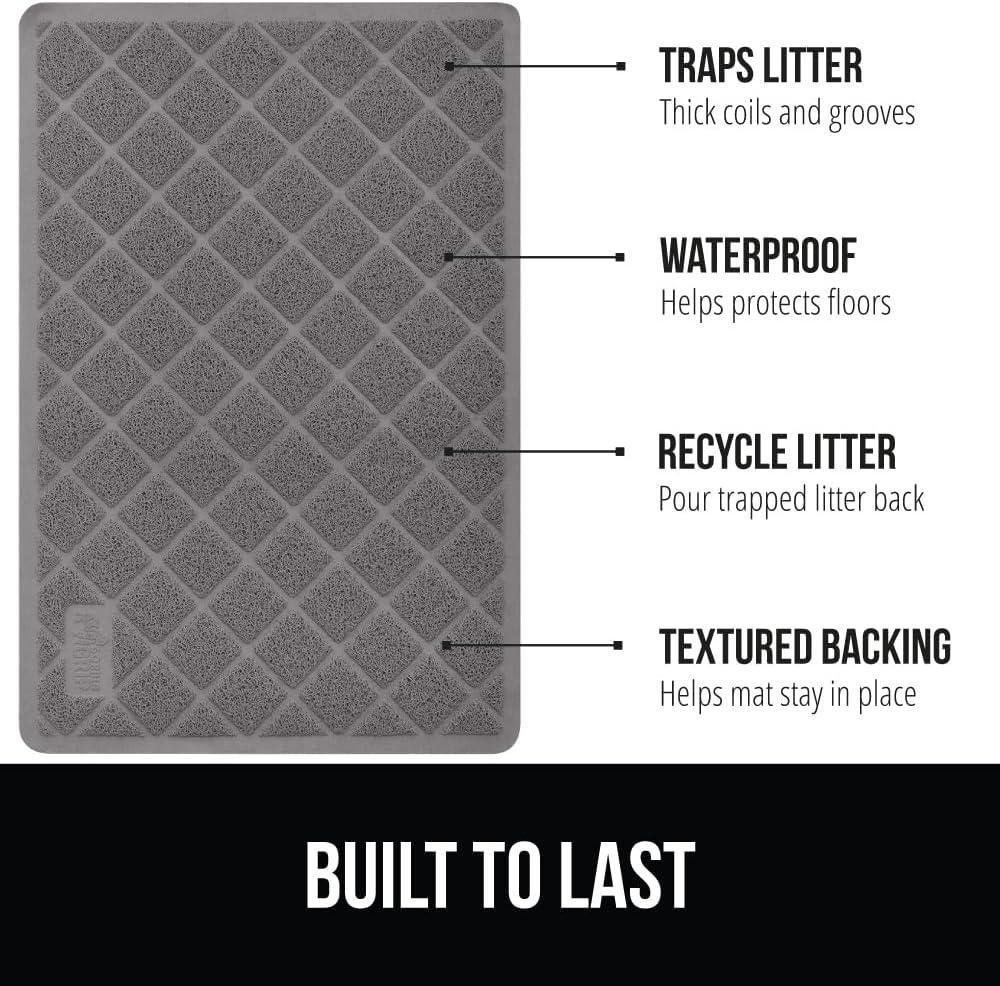 The Original Gorilla Grip 100% Waterproof Cat Litter Box Trapping Mat 35x23, $29.99 MSRP