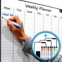 Large Dry-Erase Magnetic Weekly Calendar 13.5"W x 17.5"H, $34.95 MSRP