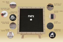 Letter Board The Original Black Felt Board with Stand and Built-in LED Lights, $32.99 MSRP
