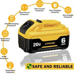 2 Packs Replace for DeWalt 20v Battery 6.0Ah, $69.99 MSRP